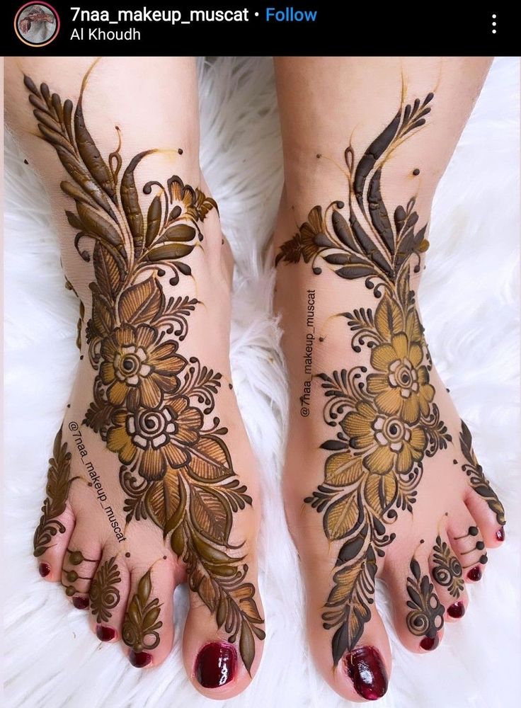 Leg Mehendi Designs