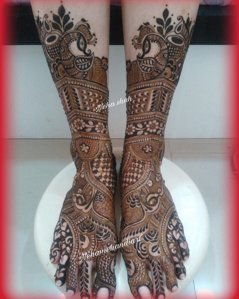 Leg Mehendi Designs