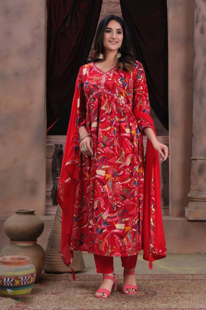 red salwar kameez 1