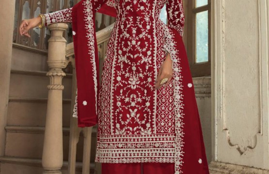 red salwar kameez